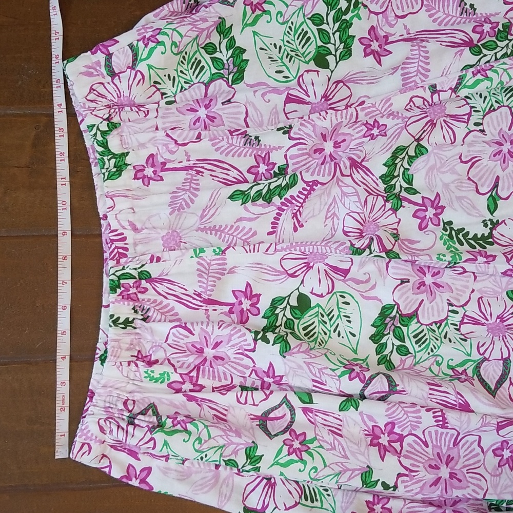 Woman Within Linen Blend Colorful Flowy Floral Midi Shirt Size Large - Picture 5 of 9